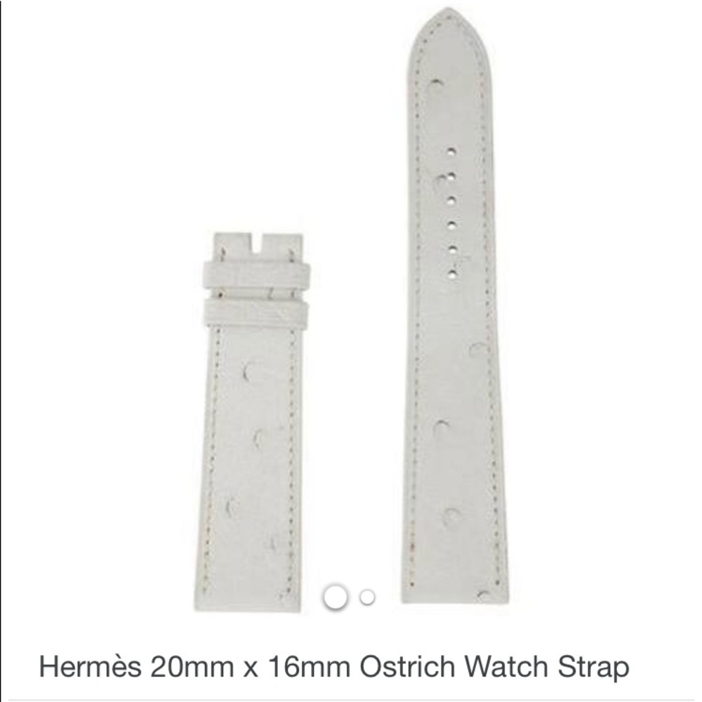 Hermès pink ostrich watch band for bracelet band